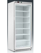 Armadio refrigerato statico minore di -18°C, porta a vetri, esterno in acciaio inox - Lt 580 - Classe C - cm 77,7x69,5x189h