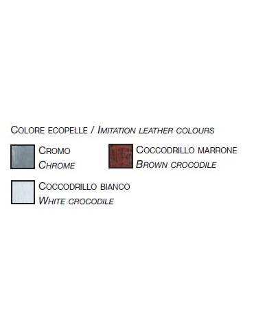 Vetrina cristalli temperati - rivestimento in ecopelle - interno base a specchio - 4 faretti alogeni cm 93 x 53 x 200h
