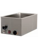 Bagnomaria elettrico da banco in acciaio inox  con rubinetto - vasca G/N 1/1 - mm L 340x540x250h