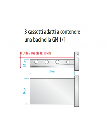 Kit 2 cassetti per banco refrigerato