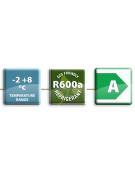 Armadio refrigerato ventilato GN2/1, in acciaio inox - Temp. -2/+8°C - Lt 560 - Classe A - cm 74x88,7x209h