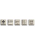 Armadio refrigerato ventilato GN2/1, in acciaio inox - Temp. -18/-22°C - Lt 560 - Classe B - cm 74x88,7x209h