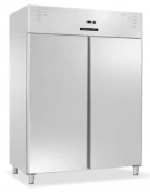 Armadio refrigerato ventilato due porte in acciaio inox, GN2/1 - Temp. 0/+8°C - Lt 650 - Classe B - cm 148x82,8x205h