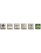 Armadio refrigerato ventilato due porte in acciaio inox, GN2/1 - Temp. -18/-22°C - Lt 1330 - Classe C - cm 148x82,8x205h