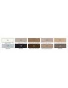 Scrivania lineare gonna, fianco legno dist. alluminio 180x90x74h