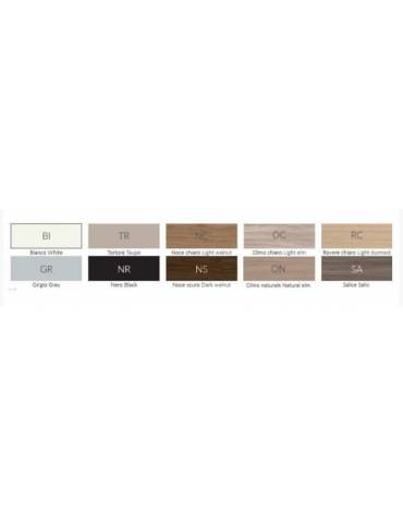 Scrivania lineare gonna, fianco legno dist. alluminio 180x90x74h