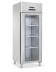 Armadio refrigerato ventilato in acciaio inox con porta a vetri - Temp. -15/-20°C - Lt 650- Classe D - cm 74x82,8x205h