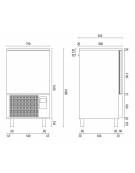Abbattitore di temperatura in acciaio inox AISI304 - 15 teglie GN 1/1 o 15 x EN 60x40 - Potenza W 3900- cm 79x82x180h