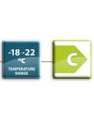 Banco refrigerato GN1/1 ventilato in acciaio inox con 3 porte - Temp. -18/-22°C - Lt 405- Classe C - cm 180x70x85h