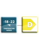 Banco refrigerato GN1/1 ventilato in acciaio inox con 4 porte - Temp. -18/-22°C - Lt 541 - Classe D - cm 225x70x85h