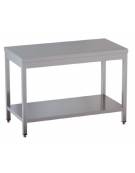 Tavolo in acciaio inox con ripiano Dimensioni cm.70x60x85/90h