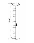 Armadio contenitore alto a 2 ante per ufficio - Colori vari disponibili - cm 90x45x233,1h 