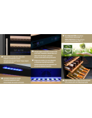 Vetrina refrigerata alta per vino - 160 bottiglie - Lt 424 - Temp. +5/+20°C - Classe G - mm 595x730x1830h