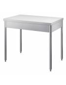 Tavolo acciaio inox in gambe tonde cm. 170x70x85/90h