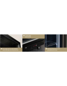 Vetrina refrigerata per bibite in acciaio verniciato nero - Temp +2/+10°C - Lt 800 - Classe C - cm 112x61x210h