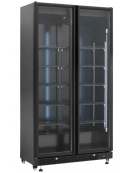 Vetrina refrigerata per bibite in acciaio verniciato nero - Temp +2/+10°C - Lt 800 - Classe C - cm 112x61x210h