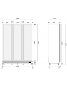 Vetrina refrigerata per bibite in acciaio verniciato nero - Temp +2/+10°C - Lt 1200- Classe C - cm 150x39,5x167h