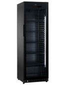 Vetrina refrigerata per bibite in acciaio verniciato nero - Temp 0/+10°C - Lt 382 - Classe E - cm 59,5x61x185h