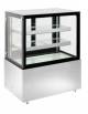 Espositore refrigerato pasticceria in acciaio inox - ventilato 0/+12°C - Capacità Lt 300 - Classe B  - cm 94x68,8x120h