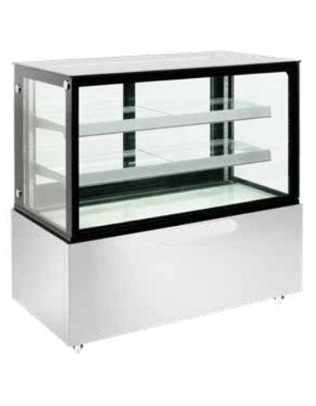 Espositore refrigerato pasticceria in acciaio inox - ventilato 0/+12°C - Capacità Lt 410 - Classe B - cm 94x68,8x120h