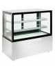 Espositore refrigerato pasticceria in acciaio inox - ventilato 0/+12°C - Capacità Lt 410 - Classe B - cm 124x68,8x120h