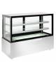 Espositore refrigerato pasticceria in acciaio inox - ventilato 0/+12°C - Capacità Lt 510 - Classe B - cm 154x68,8x120h