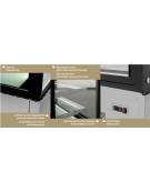 Espositore refrigerato pasticceria in acciaio inox - ventilato 0/+12°C - Capacità Lt 610 - Classe C - cm 184x68,8x120h