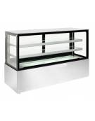 Espositore refrigerato pasticceria in acciaio inox - ventilato 0/+12°C - Capacità Lt 610 - Classe C - cm 184x68,8x120h