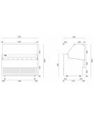 Vetrina gelati ventilata N° 6+6 vaschette da Lt. 4,75