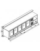 Banco bar refrigerato 5 sportelli motore interno da cm. 350