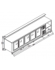 Banco bar refrigerato 5 sportelli motore interno da cm. 350 - Dimensioni esterne cm. 350x65,2x111,8h