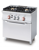 Cucina a gas 2 fuochi su forno a gas statico con grill, camera cm 67x38x34h, 1 griglia - cm 80x55x90h