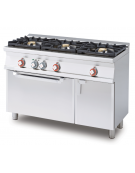 Cucina a gas 3 fuochi su forno elettrico statico con grill, camera cm 67x38x34h, 1 griglia - cm 120x55x90h