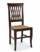 Sedia 158  in legno con seduta in paglia - 44x46x96h