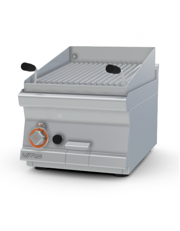 Griglia a gas da banco con griglia dim. cm 38x42,5 in pietralavica - dim tot. cm 40x60x28h
