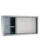 Armadio pensile inox con ante scorrevoli per ristorante - Dimensioni cm.180x40x60h