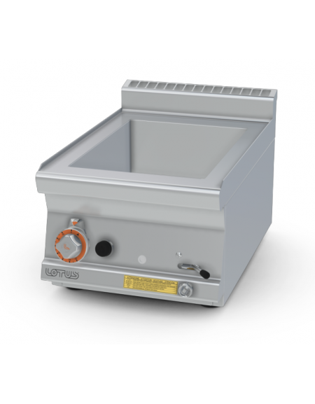 Bagnomaria a gas da banco in acciaio inox CrNi 18/10 AISI 304, 1 vasca GN1/2+GN1/3  cm 40x 60x 28h