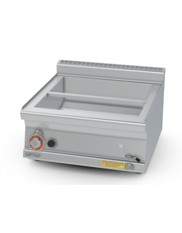 Bagnomaria a gas da banco in acciaio inox CrNi 18/10 AISI 304, 1 vasca GN1/1+2GN1/4  cm 60x 60x 28h