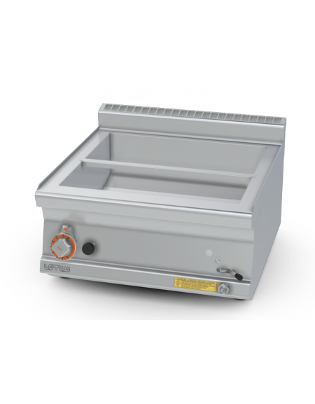 Bagnomaria a gas da banco in acciaio inox CrNi 18/10 AISI 304, 1 vasca GN1/1+2GN1/4  cm 60x 60x 28h