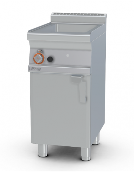 Brasiera fissa multifunzionale a gas su mobile, 6kw, 1 vasca 12 litri cm 30x42x10h - dim tot. cm 40x60x90h