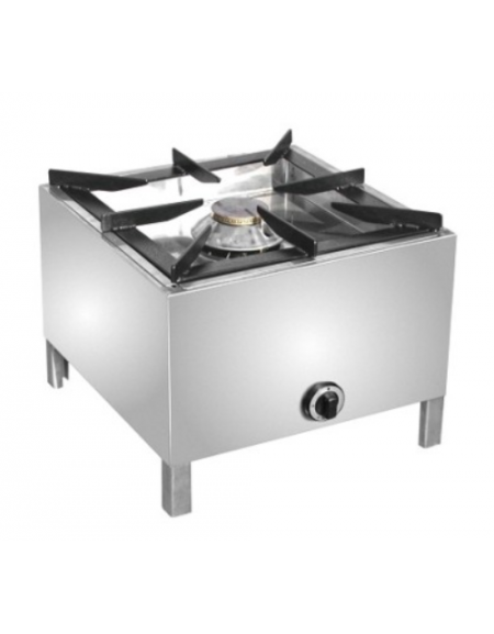 Fornellone a gas in acciaio inox - potenza 11000 W - 1 fuoco mm 605x605x460h Fornellone a gas in acciaio inox - potenza 11000 W - 1 fuoco mm 605x605x460h