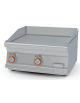 Fry top elettrico trifase-6,75kw da banco, piastra rigata cromata doppia  cm 59,5x45, r. temp. 50 a 300 °C - dim. 60x60x28h