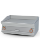 Fry top elettrico trifase-9kw da banco, piastra rigata doppia cm 79,5x45, r. temp. 50 a 300 °C - dim. 80x60x28h