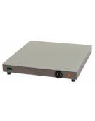 Piano caldo in acciaio inox con piastra in vetro temperato  - Potenza 600 W - mm 500x500x70h