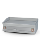 Fry top elettrico trifase-11,25kw da banco, piastra rigata doppia cm 99,5x45, r. temp. 50 a 300 °C - dim. 100x60x28h