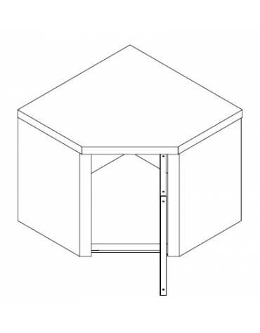 Armadietto pensile ad angolo - Dimensioni cm. 80x80x60h