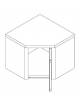 Armadietto pensile ad angolo in acciaio inox - Dimensioni cm 80x80x60h