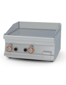 Fry top a gas da banco, 9 kw, piastra doppia liscia, consumo gas 0,265m³/h - sup. di cottura cm 59,5x45  - cm 60x60x28h