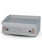 Fry top a gas da banco, 12 kw, piastra doppia liscia cromata, consumo gas 0,349m³/h - sup. di cottura cm 79,5x45  - cm 80x60x28h