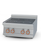 Piano di cottura elettrico trifase-6kw, con 4 piani di cottura in vetroceramica - cm 60x60x28h